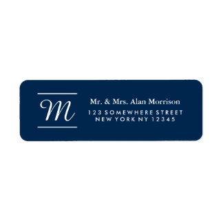 Monogram returadressetikett 3 returadress etikett