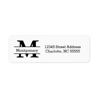 Monogram - Returetiketter Returadress Etikett