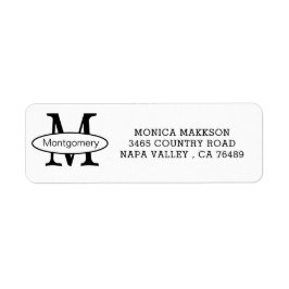 Monogram/Returetiketter Returadress Etikett