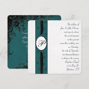 Monogram Ribbon för Vow Renewal Inbjudningar