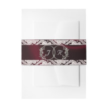 Monogram, Ribbon & Snöre - Burgundy