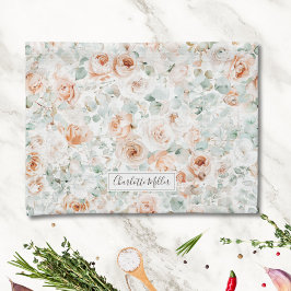 Monogram Ro Eucalyptus Lövs Greenery Blommigt Kökshandduk