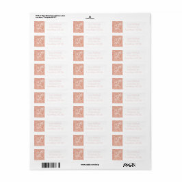 Monogram ro Glitter Returadress Etikett