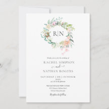 Monogram Ro Greenery Blommigt Bröllop