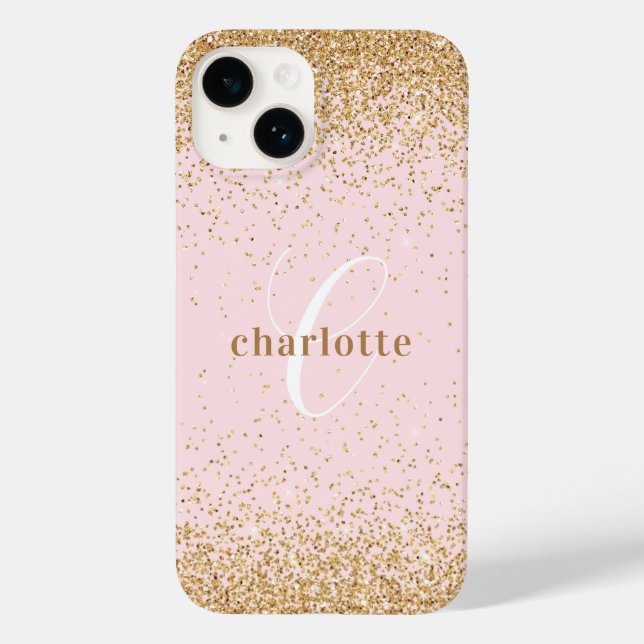 Monogram Ro Guld Glitter Girly Glam (Baksida)