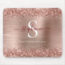 Monogram Ro Guld Glitter Girly Glam