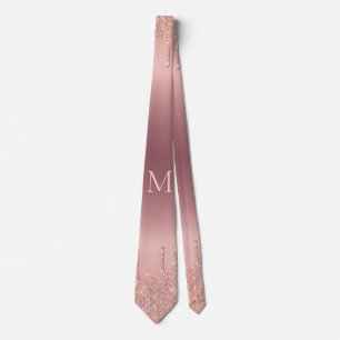 Monogram Ro Guld Glitter Party Neck Tie Slips