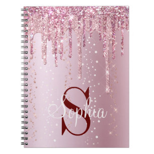 Monogram Ro Guld-miniatyrbilder i Glitter Anteckningsbok