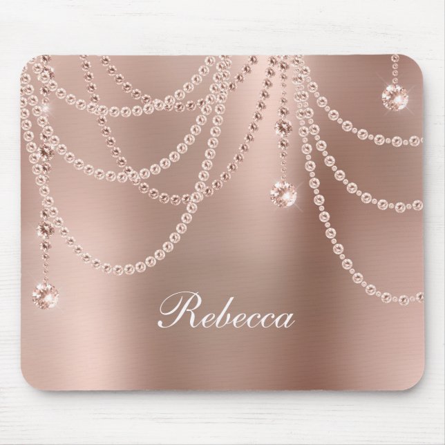 Monogram Ro Guld Pearls Diamonds Bling Glam Musmatta (Framsidan)