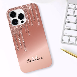 Monogram Ro Guld-siddroppning Glitter Android +