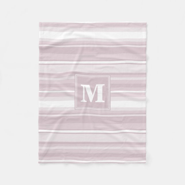 Monogram ro kvarts rand fleecefilt (Framsidan)