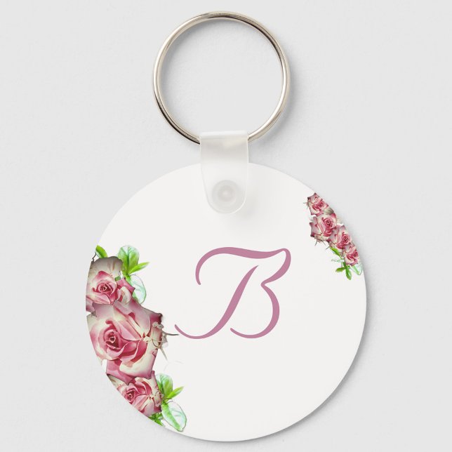 Monogram Ro med Namn-nyckelkedja Nyckelring (Skapare uppladdad)