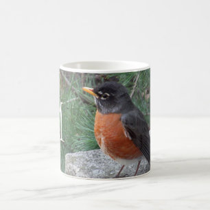 Monogram Robin Photo Kaffemugg