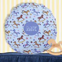 Monogram Rocking Horses och Stars Mönster