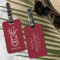 Monogram Röd Golfväska