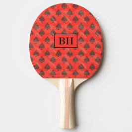 Monogram Röd Spade Pingisracket