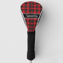 Monogram Röd Svart Vit Tartan Buffalo Plaid