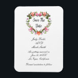 Monogram Romantic Ro Blommigt Hjärtat Spara datum Magnet<br><div class="desc">Detta vackra spara datum magneter är en snyggt,  ett långvarigt sätt att tillkännage er stora dag. Anpassa magneten genom att ändra texten i fält. Du kan ändra teckensnittet stil,  storlek och färg.</div>