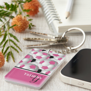 Monogram Rosa Black Soccer Ball Mönster
