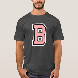 Monogram Rosa Black White College, första B T Shirt