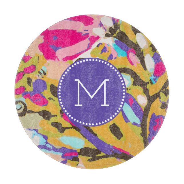 Monogram| Rosa Boho Blommigt I (Framsidan)