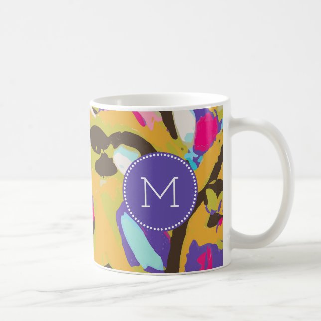 Monogram | Rosa Boho Blommigt I Kaffemugg (Höger)