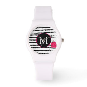 Monogram Rosa Cactus mönster Armbandsur