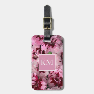 Monogram Rosa Carnation Januthday Flower Bagagebricka