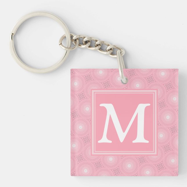 Monogram rosa circles mönster (Framsidan)