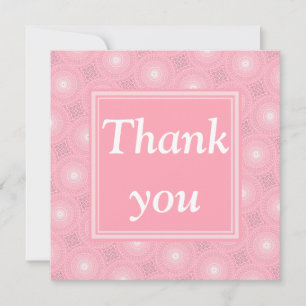 Monogram rosa circles mönster tack kort