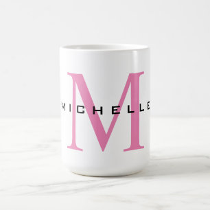 Monogram Rosa ditt namn Speciell Gift under ett na Kaffemugg