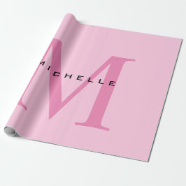 Monogram Rosa ditt namn Speciell Gift under ett na Presentpapper