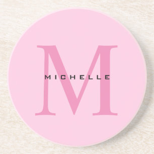Monogram Rosa ditt namn Speciell Gift under ett na Underlägg