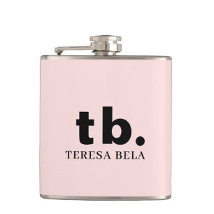 Monogram Rosa Elegant Feminint Minimalistisk Stil Fickplunta