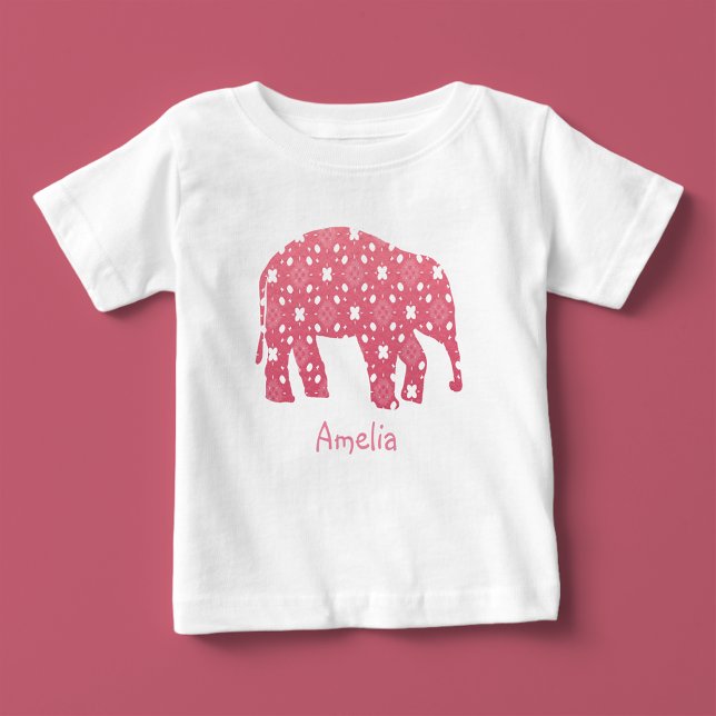 Monogram Rosa Elephant Baby T Shirt (Super sweet baby elephant tee 💕🐘)
