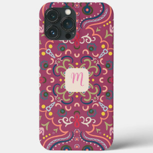 Monogram Rosa & Färgglad