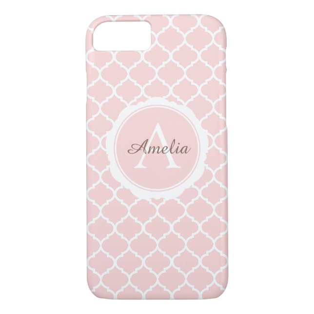 Monogram  Rosa Geometric Case-Mate iPhone Skal (Baksida)