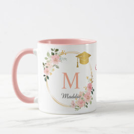 Monogram Rosa Girls Studenten Mugg