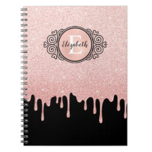 Monogram Rosa Glitter Drives Artist Sketch Bok