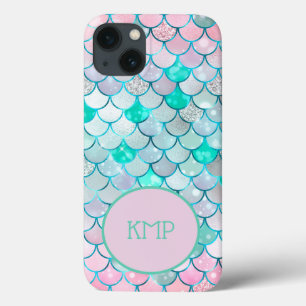 Monogram Rosa Glitter Glänsande Fjäll
