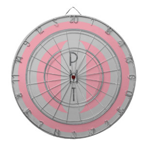 Monogram Rosa Grått Dart Board Darttavla