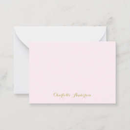 Monogram  Rosa Guld Modern minimalistisk Anteckningskort
