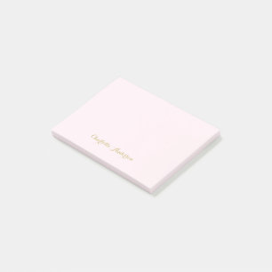 Monogram Rosa Guld Modern minimalistisk Post-it Block