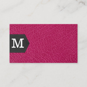 Monogram Rosa Läder och patch Visitkort