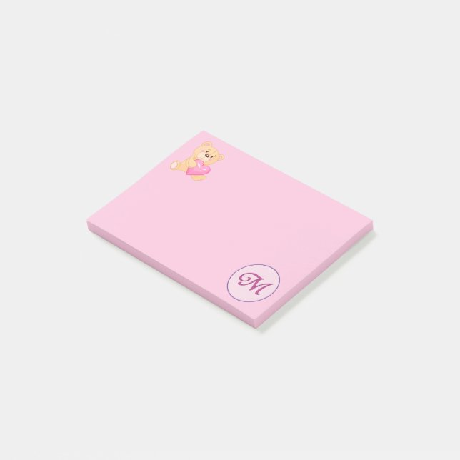 Monogram Rosa M Post-it Block (Vinklad)