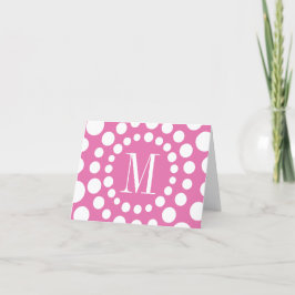 Monogram Rosa-mall Inledande blankanteckningskort Anteckningskort