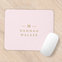 Monogram Rosa | Minimalistisk Elegant Guld