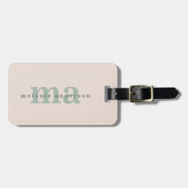 Monogram  Rosa - minimalistisk modern enkel Namn Bagagebricka