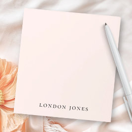 Monogram  Rosa Modern minimalistisk kvinnlig kvinn Anteckningsblock