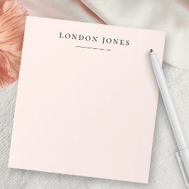 Monogram  Rosa Modern minimalistisk kvinnlig kvinn Anteckningsblock